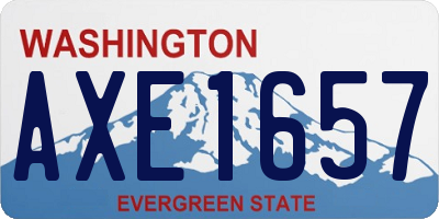 WA license plate AXE1657