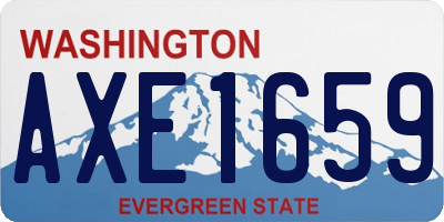 WA license plate AXE1659