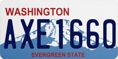 WA license plate AXE1660