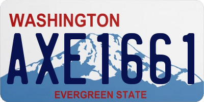 WA license plate AXE1661