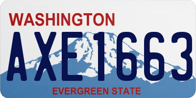 WA license plate AXE1663