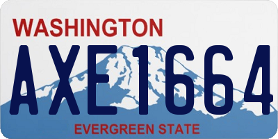 WA license plate AXE1664