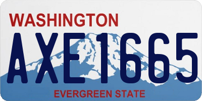 WA license plate AXE1665