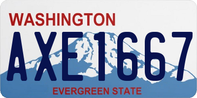 WA license plate AXE1667