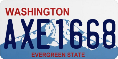 WA license plate AXE1668