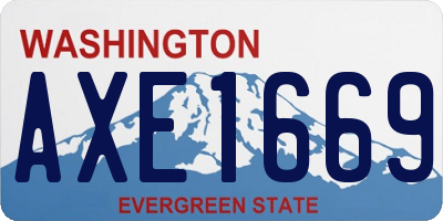 WA license plate AXE1669