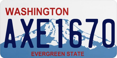 WA license plate AXE1670