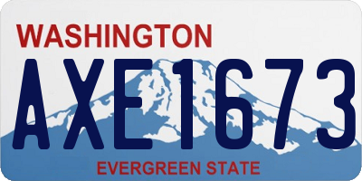 WA license plate AXE1673
