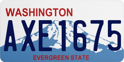 WA license plate AXE1675