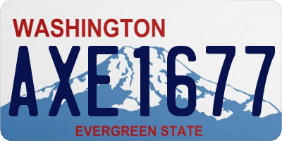 WA license plate AXE1677