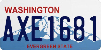 WA license plate AXE1681