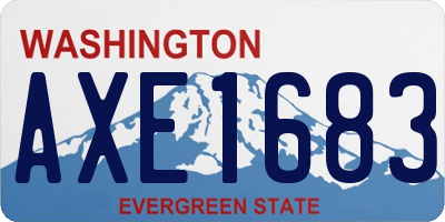WA license plate AXE1683