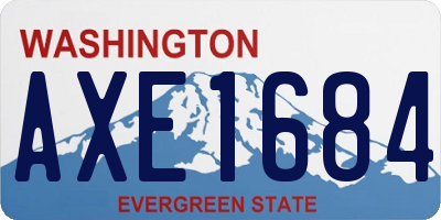 WA license plate AXE1684