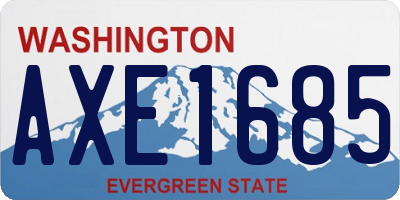 WA license plate AXE1685