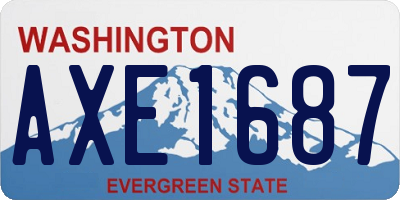 WA license plate AXE1687