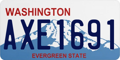 WA license plate AXE1691