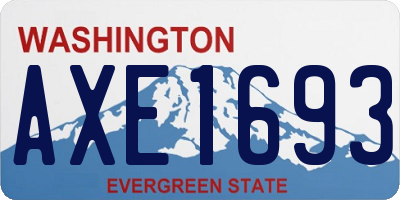 WA license plate AXE1693