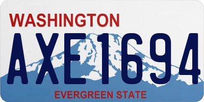 WA license plate AXE1694