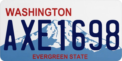 WA license plate AXE1698