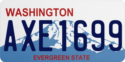 WA license plate AXE1699