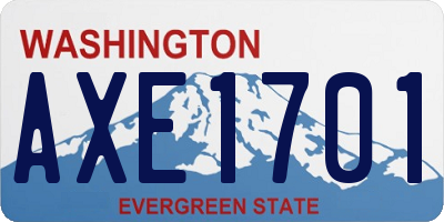 WA license plate AXE1701