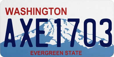 WA license plate AXE1703