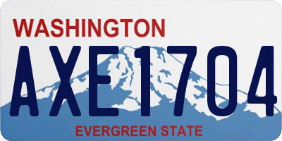 WA license plate AXE1704
