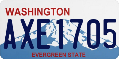 WA license plate AXE1705