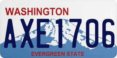 WA license plate AXE1706