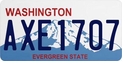 WA license plate AXE1707