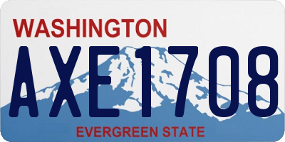 WA license plate AXE1708