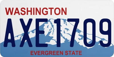 WA license plate AXE1709