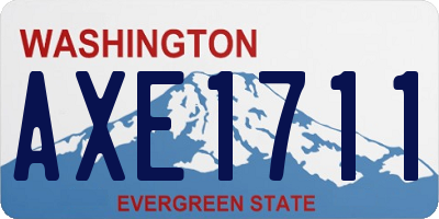 WA license plate AXE1711