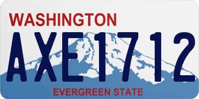 WA license plate AXE1712
