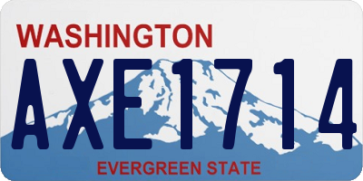 WA license plate AXE1714