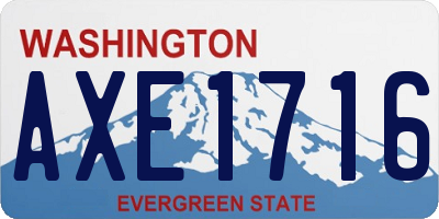 WA license plate AXE1716