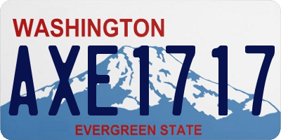 WA license plate AXE1717