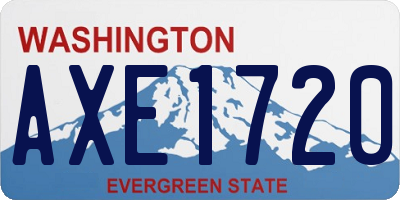 WA license plate AXE1720
