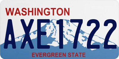 WA license plate AXE1722