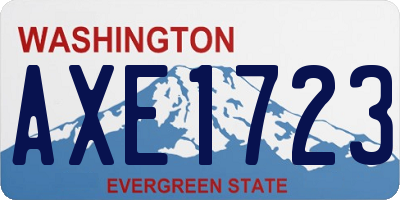 WA license plate AXE1723
