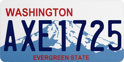 WA license plate AXE1725