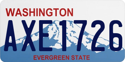 WA license plate AXE1726