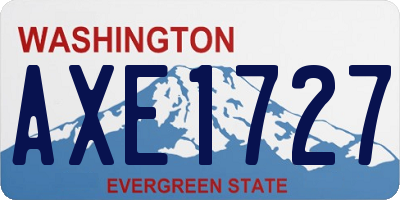WA license plate AXE1727