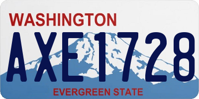 WA license plate AXE1728