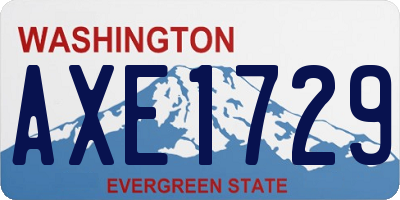 WA license plate AXE1729