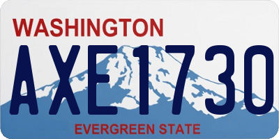 WA license plate AXE1730