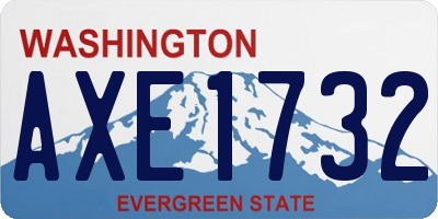 WA license plate AXE1732