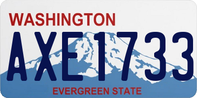 WA license plate AXE1733