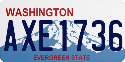 WA license plate AXE1736