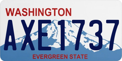 WA license plate AXE1737
